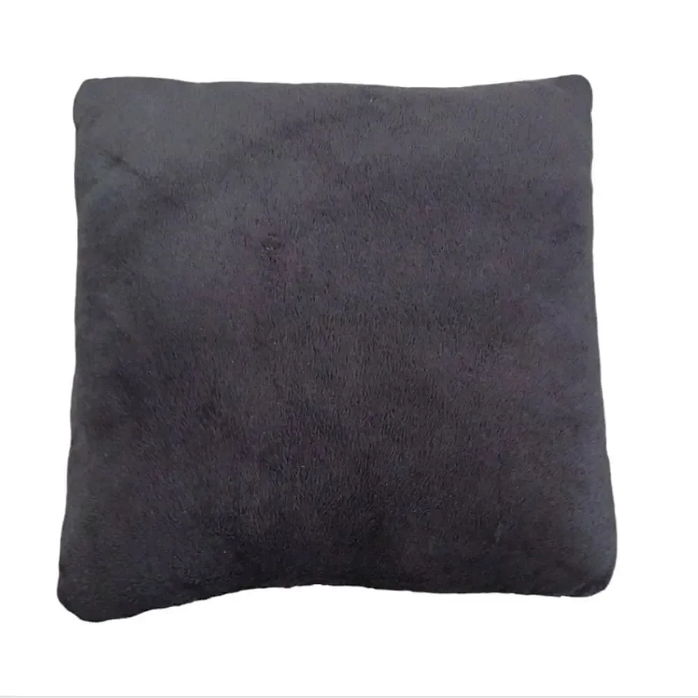 Y2K 2 Square Decor Accent Pillows‎ Black Gold Metallic Sequins Floral
